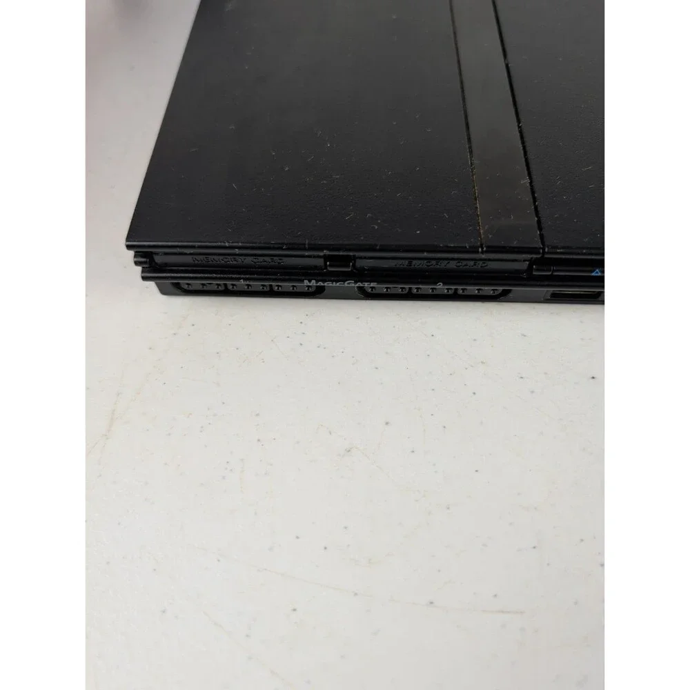 Sony PlayStation 2 Slim PS2 Black Console Bundle OEM- control/cables/console